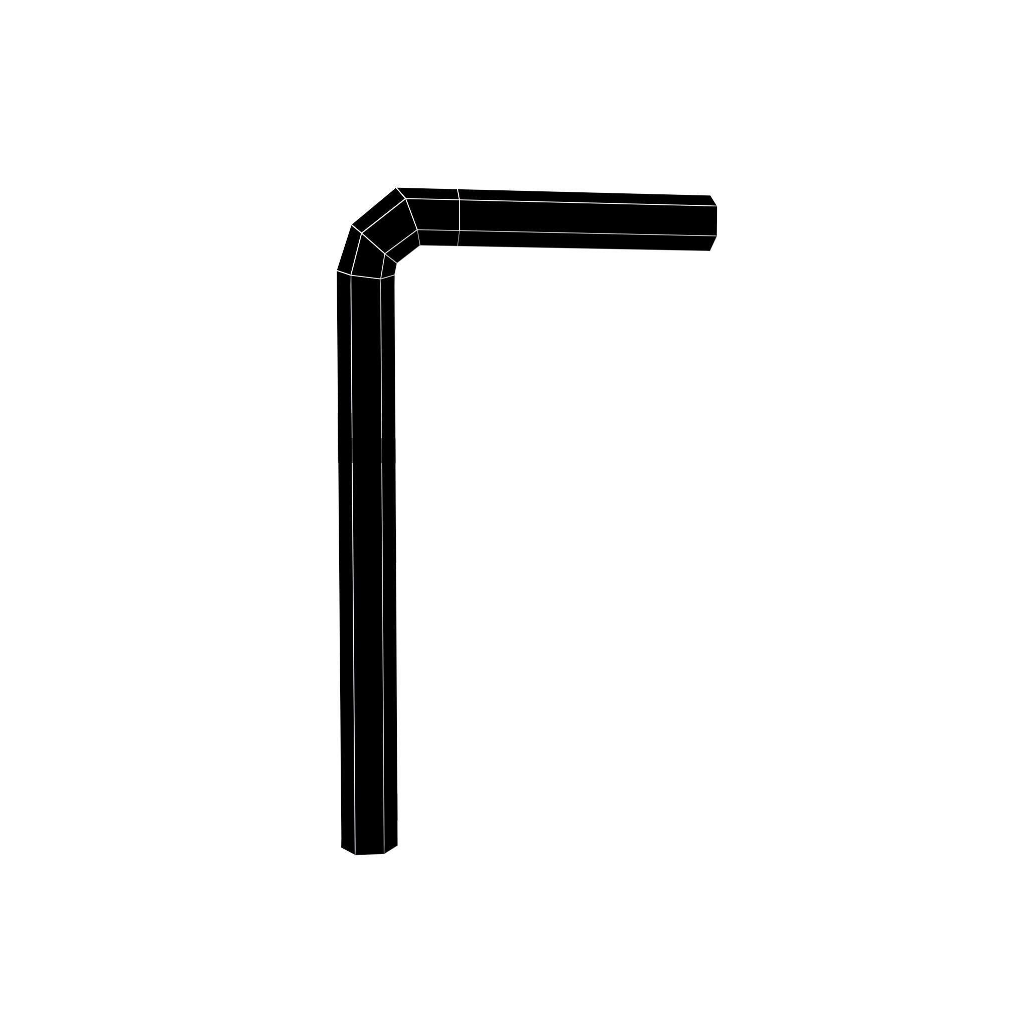 Hex Wrench v1 004 Low-poly 3D model_7