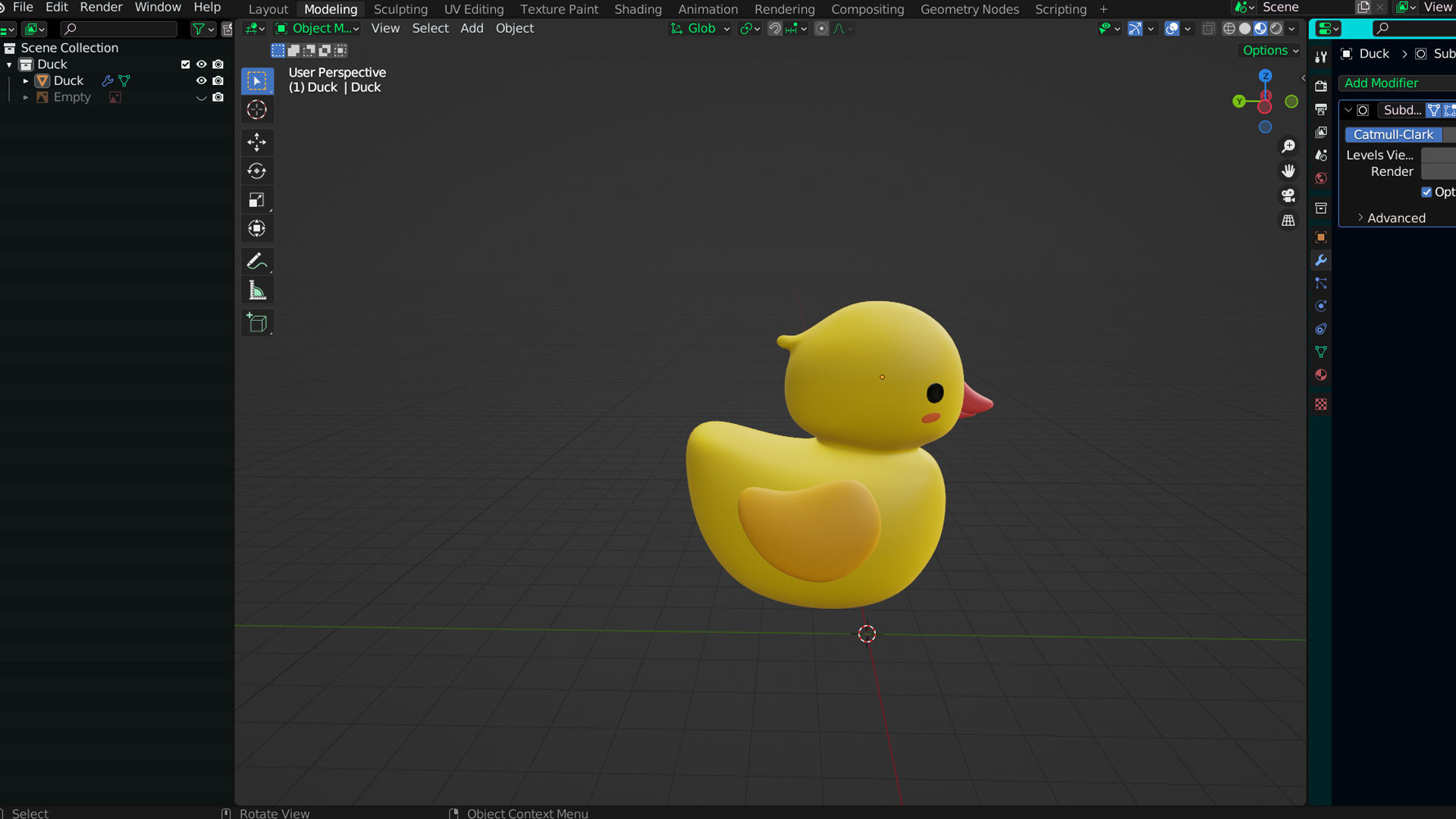 Bathroom Duck  Low-poly 3D model_9