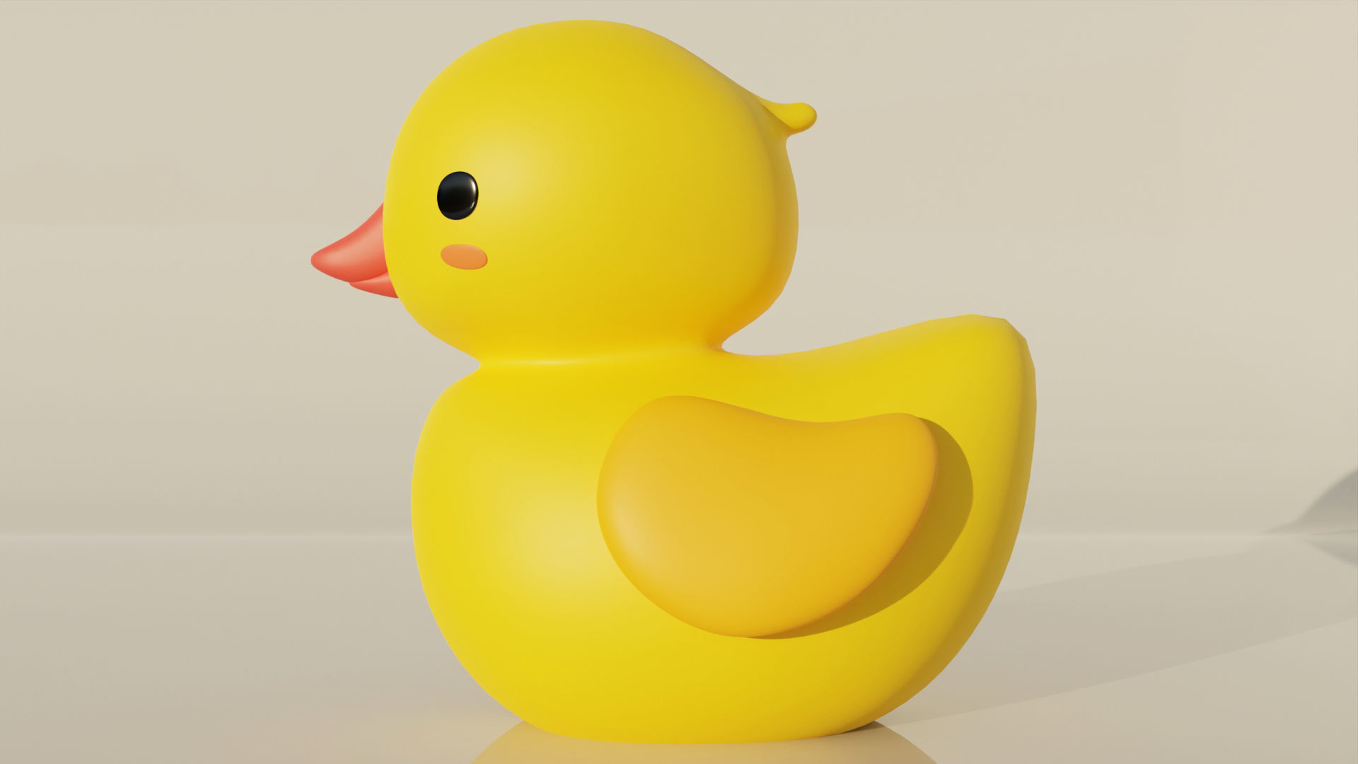 Bathroom Duck  Low-poly 3D model_2
