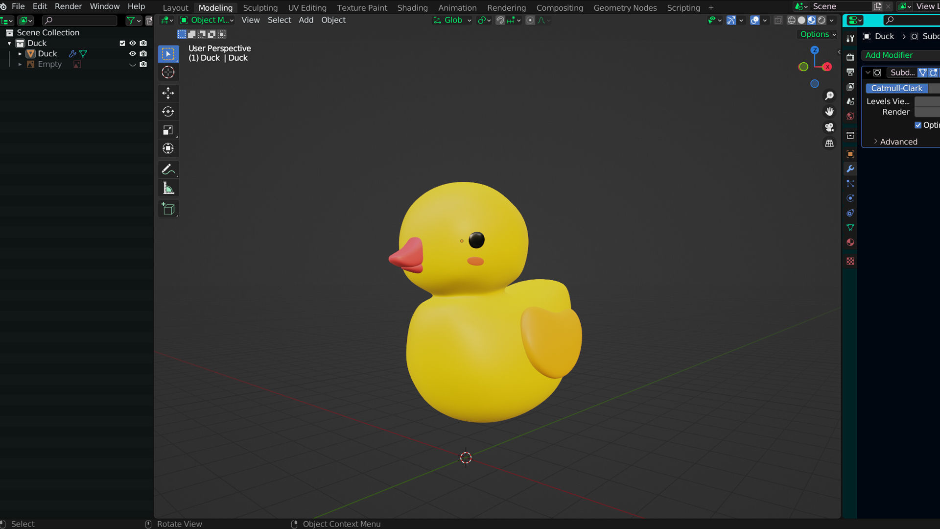 Bathroom Duck  Low-poly 3D model_10