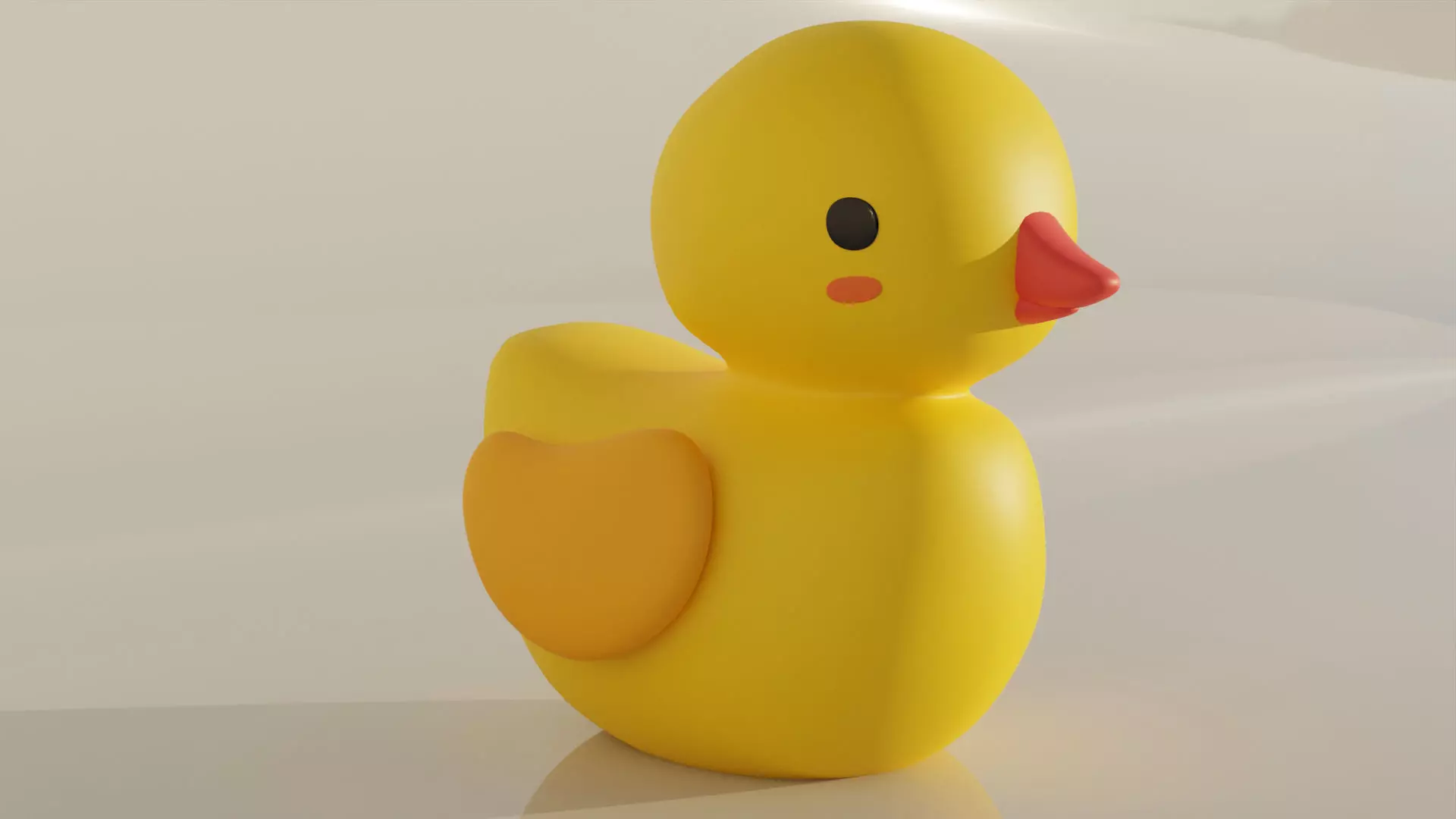 Bathroom Duck  Low-poly 3D model_0