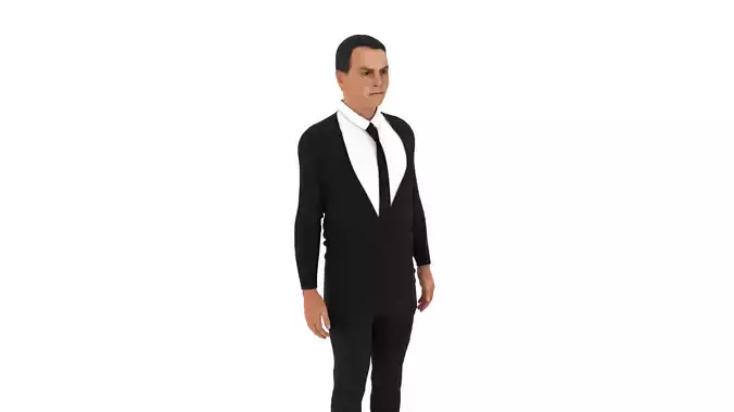 Jair Bolsonaro - President of Brazil Low-poly 3D model
