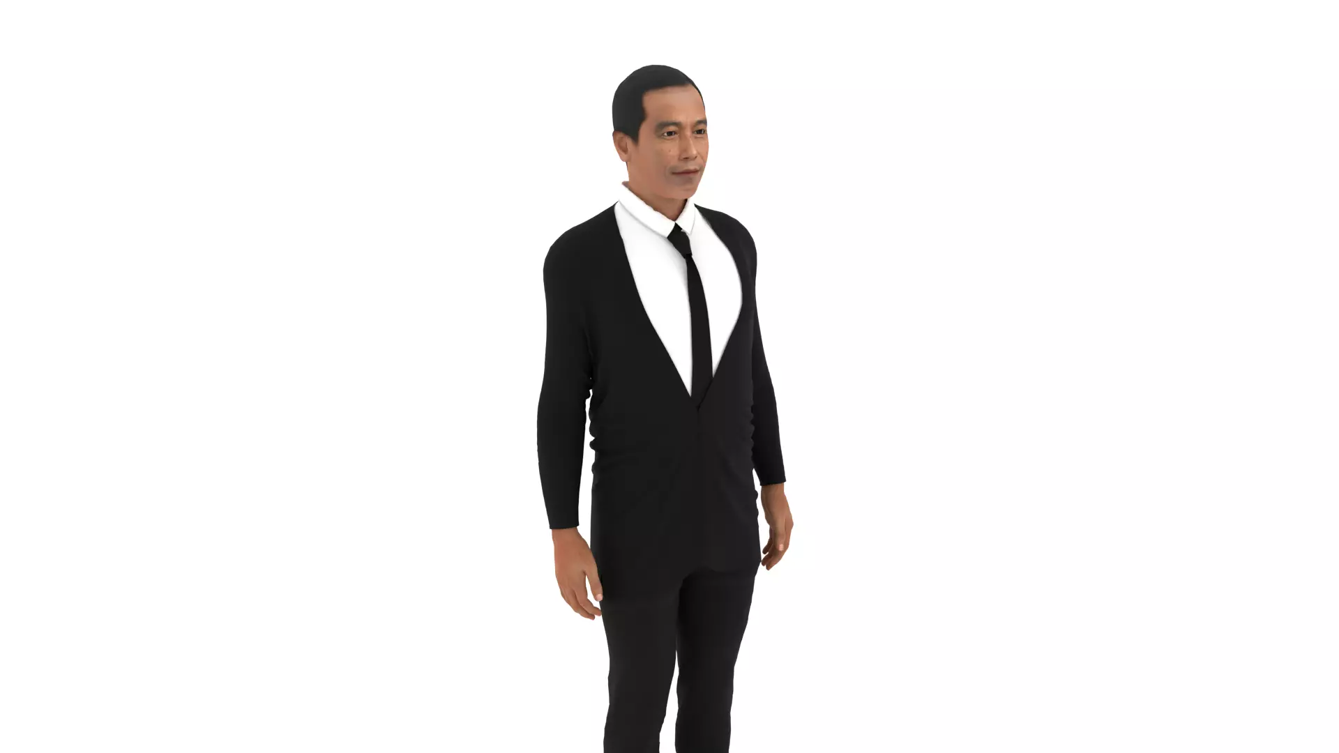 Joko Widodo - Indonesian President Low-poly 3D model