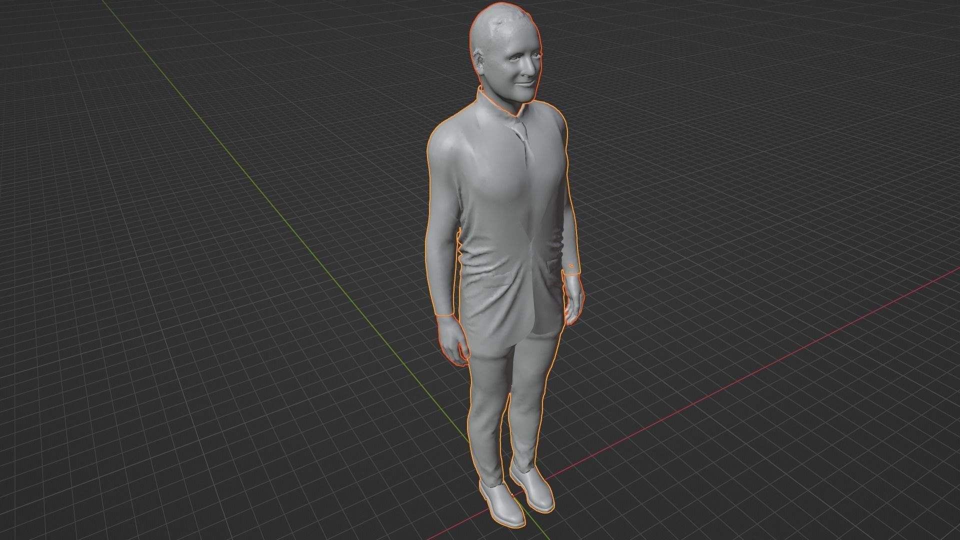 Jonas Gahr Store - Prime Minister of Norway Low-poly 3D model_8