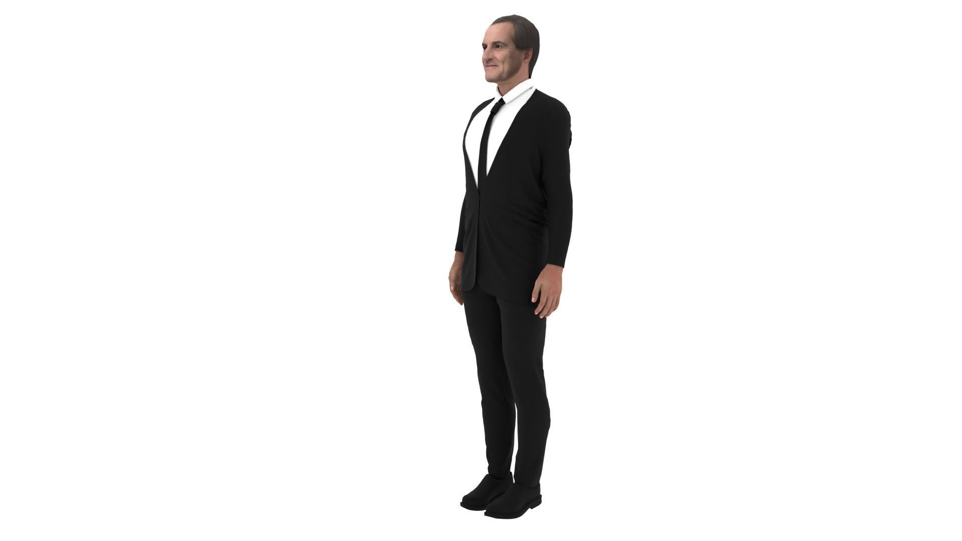 Jonas Gahr Store - Prime Minister of Norway Low-poly 3D model_4