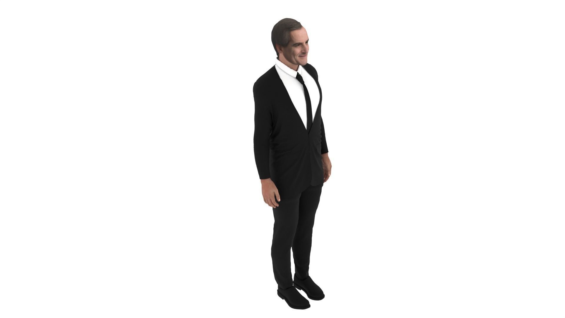 Jonas Gahr Store - Prime Minister of Norway Low-poly 3D model_3