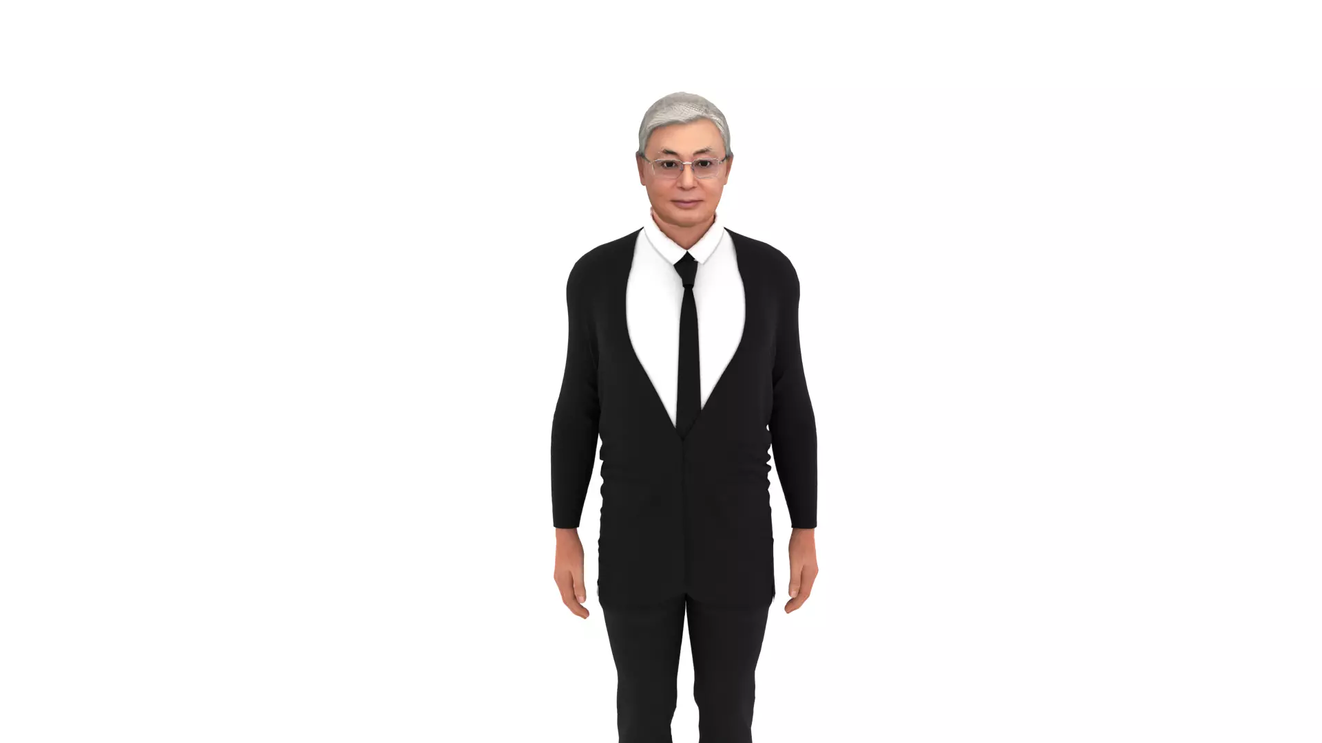 Kasim Comert Tokayev - President of Kazakhstan Low-poly 3D model