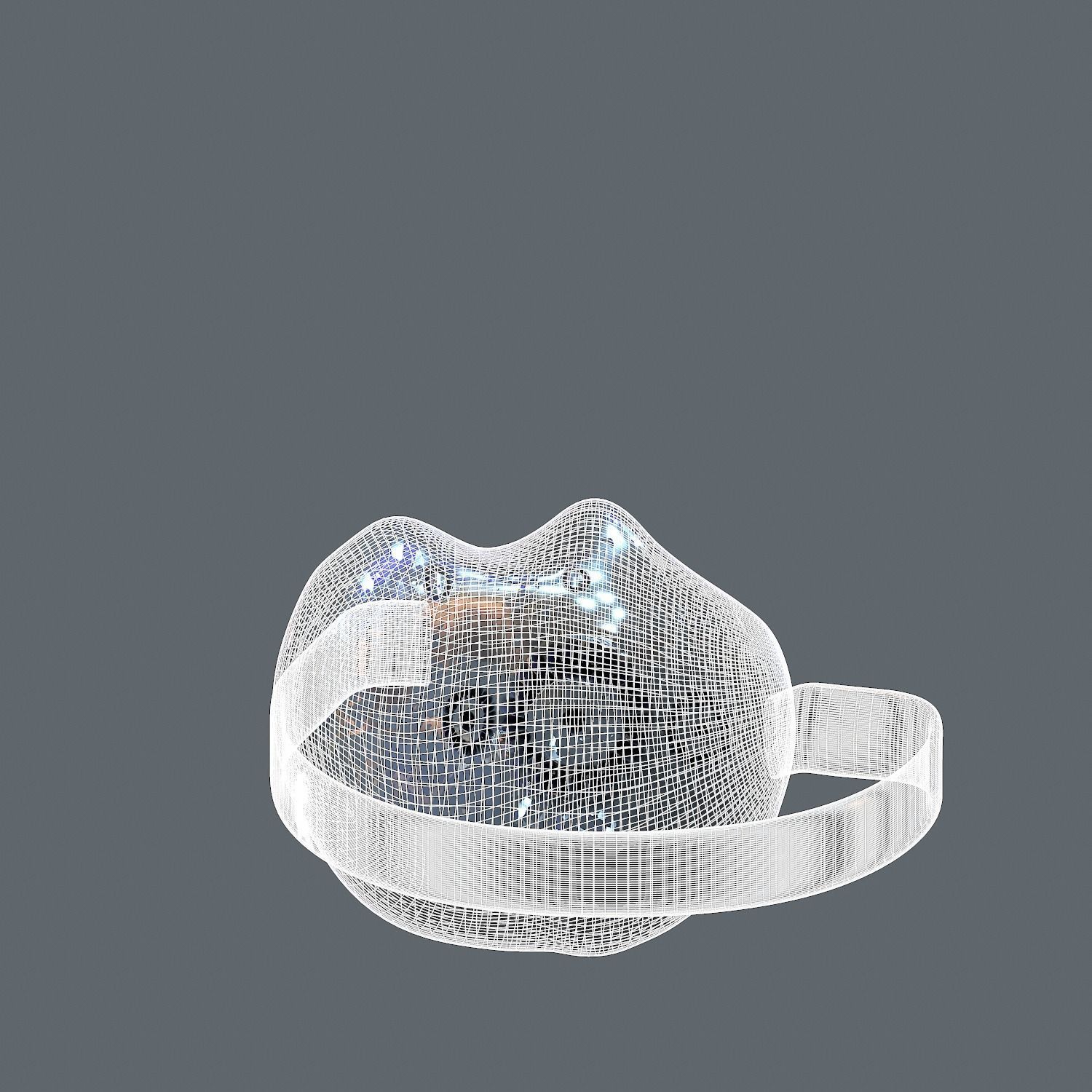 Gas mask helmet 3d model scifi Low-poly  Low-poly 3D model_9