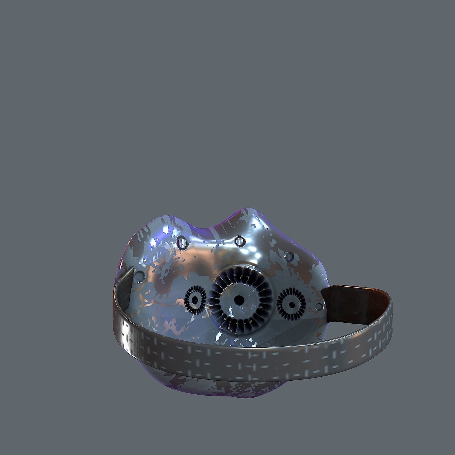 Gas mask helmet 3d model scifi Low-poly  Low-poly 3D model_7