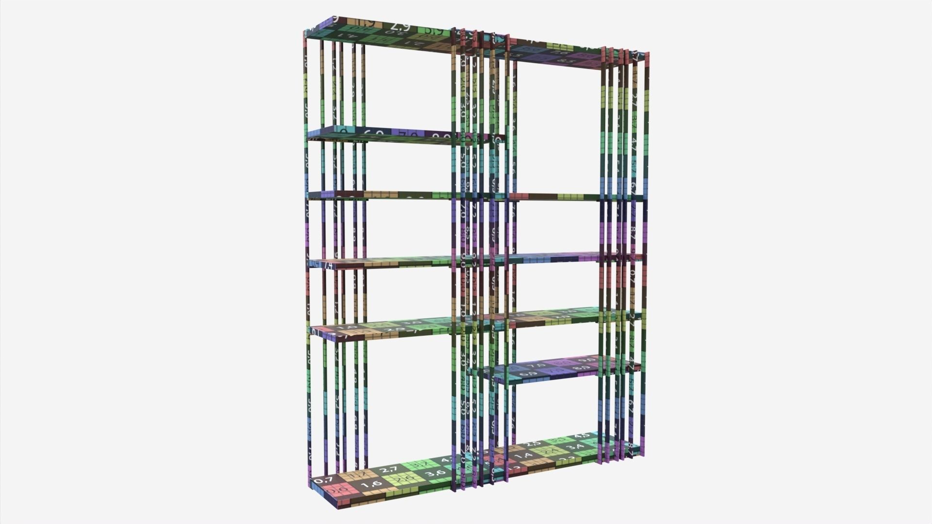 Cattelan Italia Arsenal Design Modular Bookcase 3D model_8