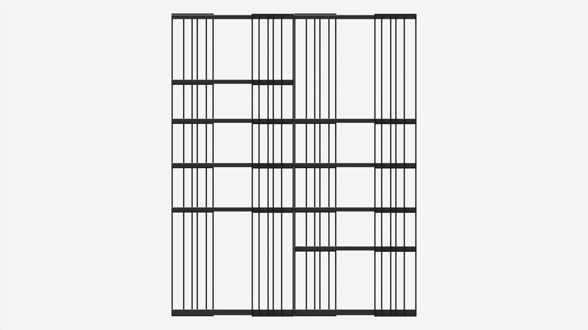 Cattelan Italia Arsenal Design Modular Bookcase 3D model_4