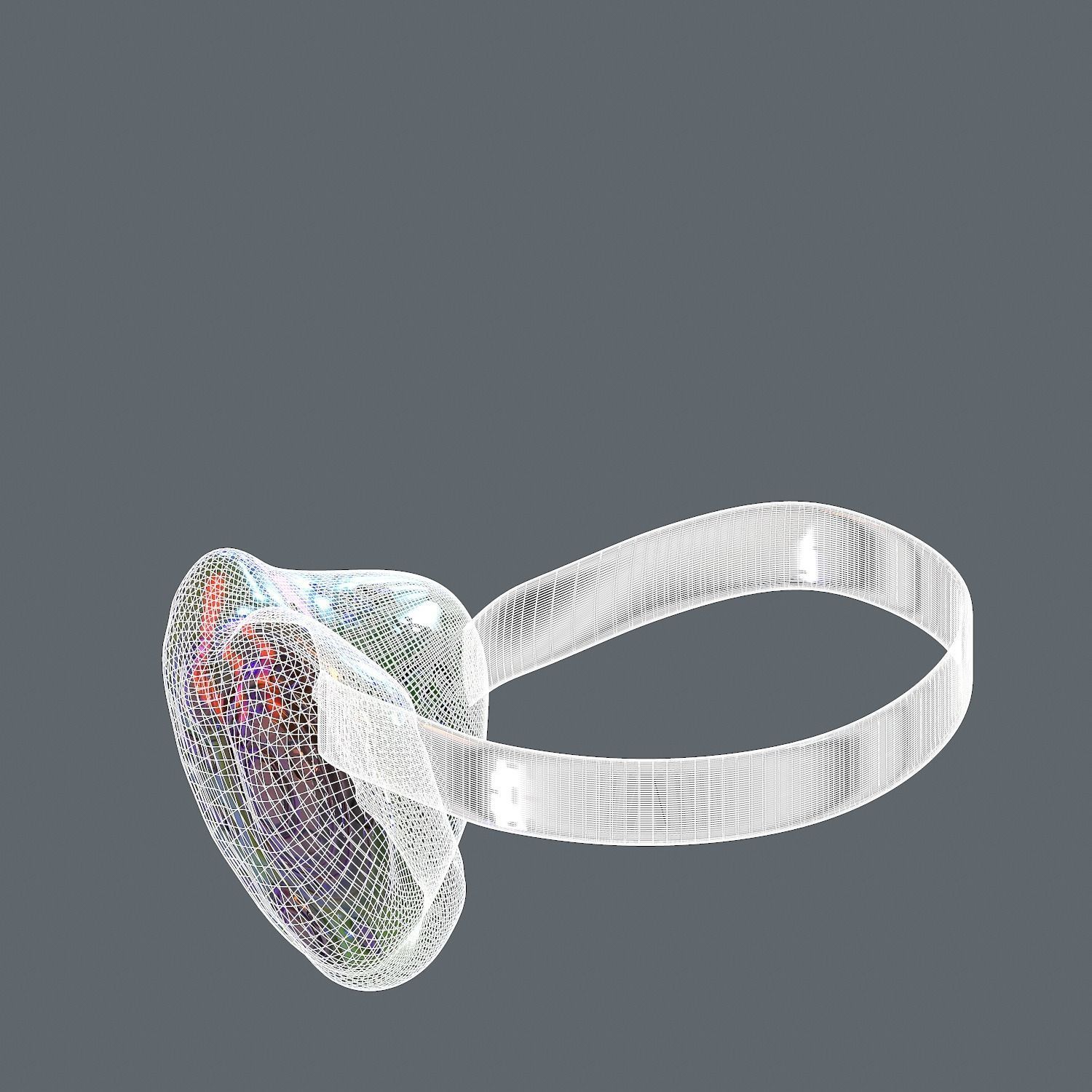 Gas mask helmet 3d model scifi Low-poly Low-poly 3D model_9