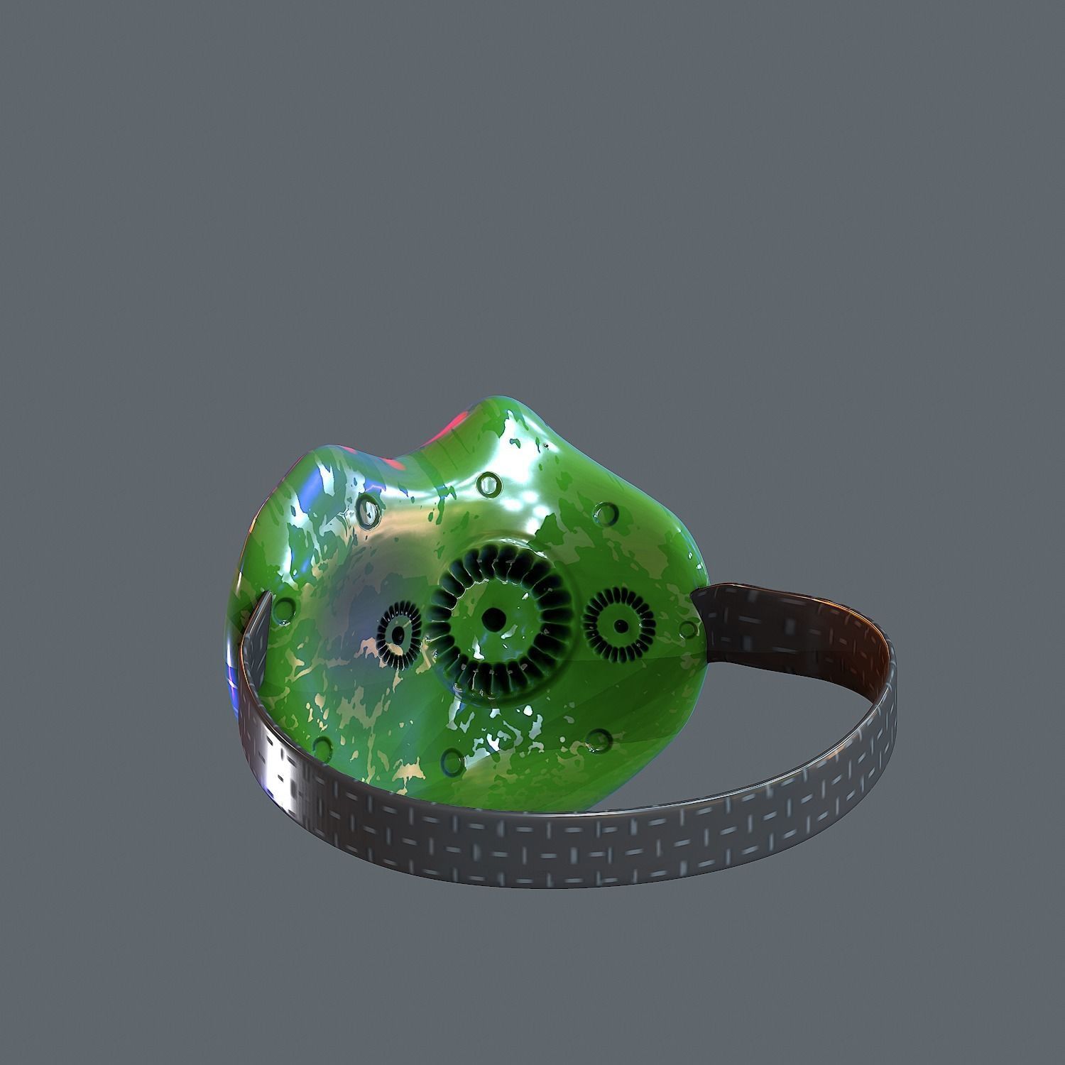 Gas mask helmet 3d model scifi Low-poly Low-poly 3D model_8