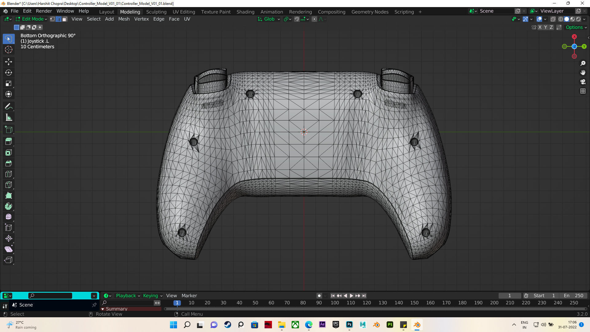 Playstation Controller Low-poly 3D model_8
