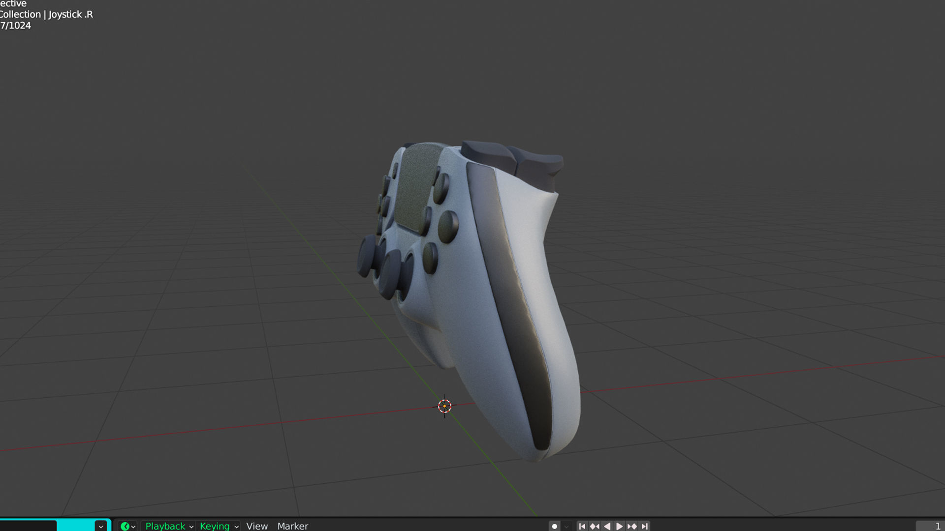 Playstation Controller Low-poly 3D model_3