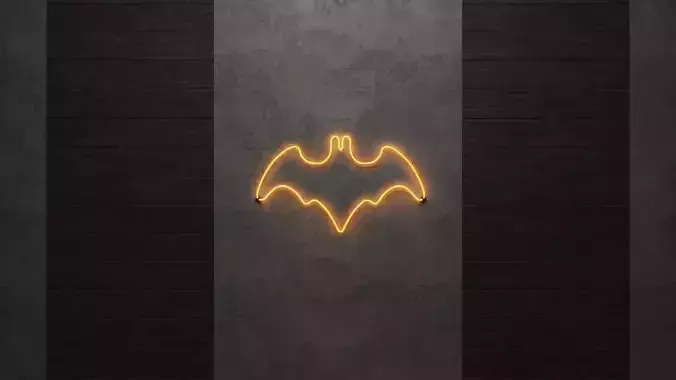 Neon 3D Model 22 - Batman DC Universe