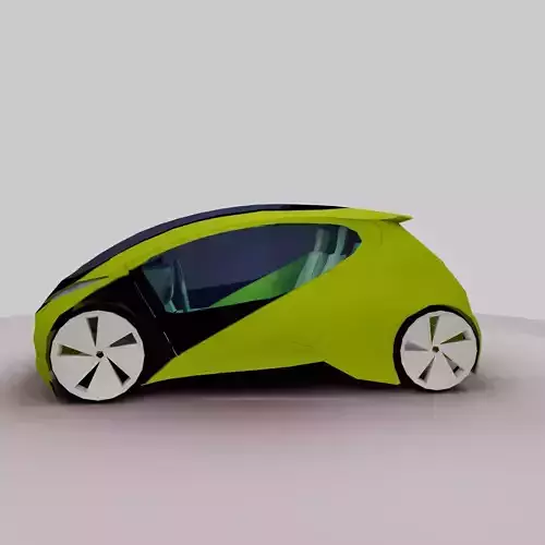 3D Futuristic Car Low-poly 3D model