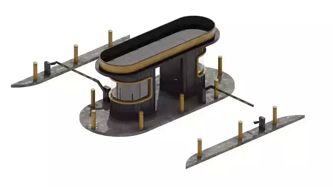 Security post 2 3D model