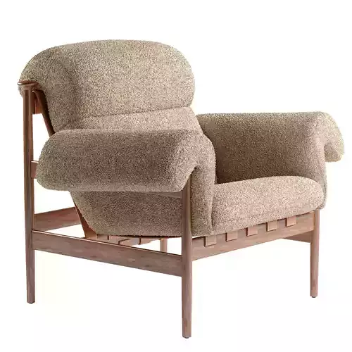 Otis Armchair Italian Boucle Mushroom