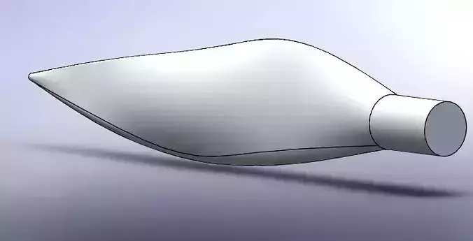 Horizontal axis wind turbine blade  3D print model