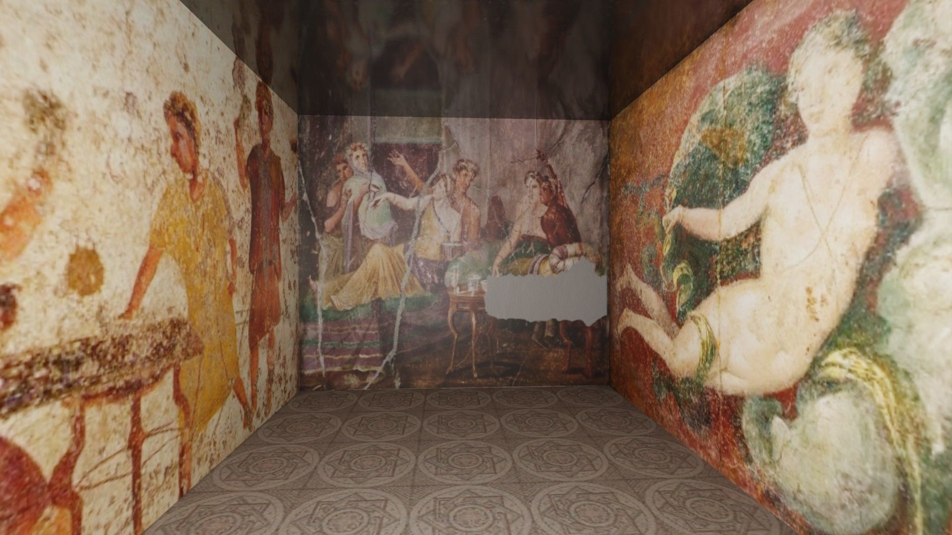 Roman Temple Low-poly 3D model_10