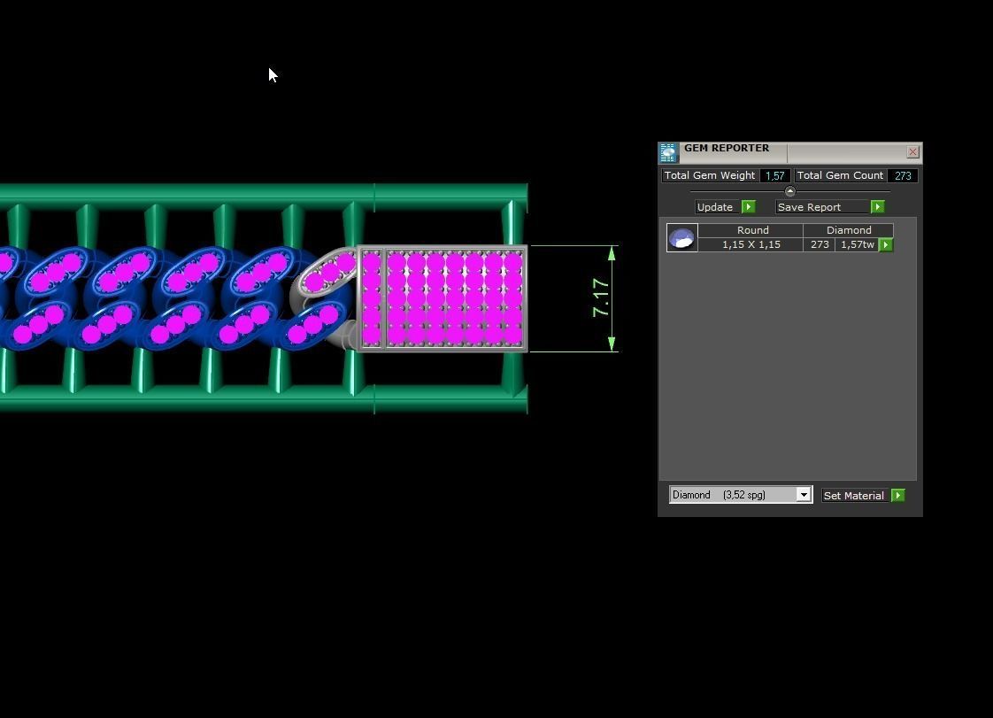 Zincir bileklik gurmet 7 mm 3D print model - Bracalet cuban  3D print model_2