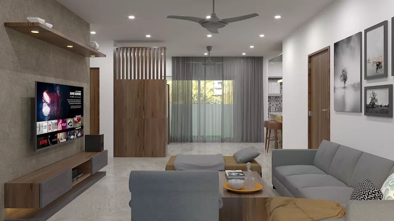 3Bhk Apartment Interior Design - 1 3D model_0