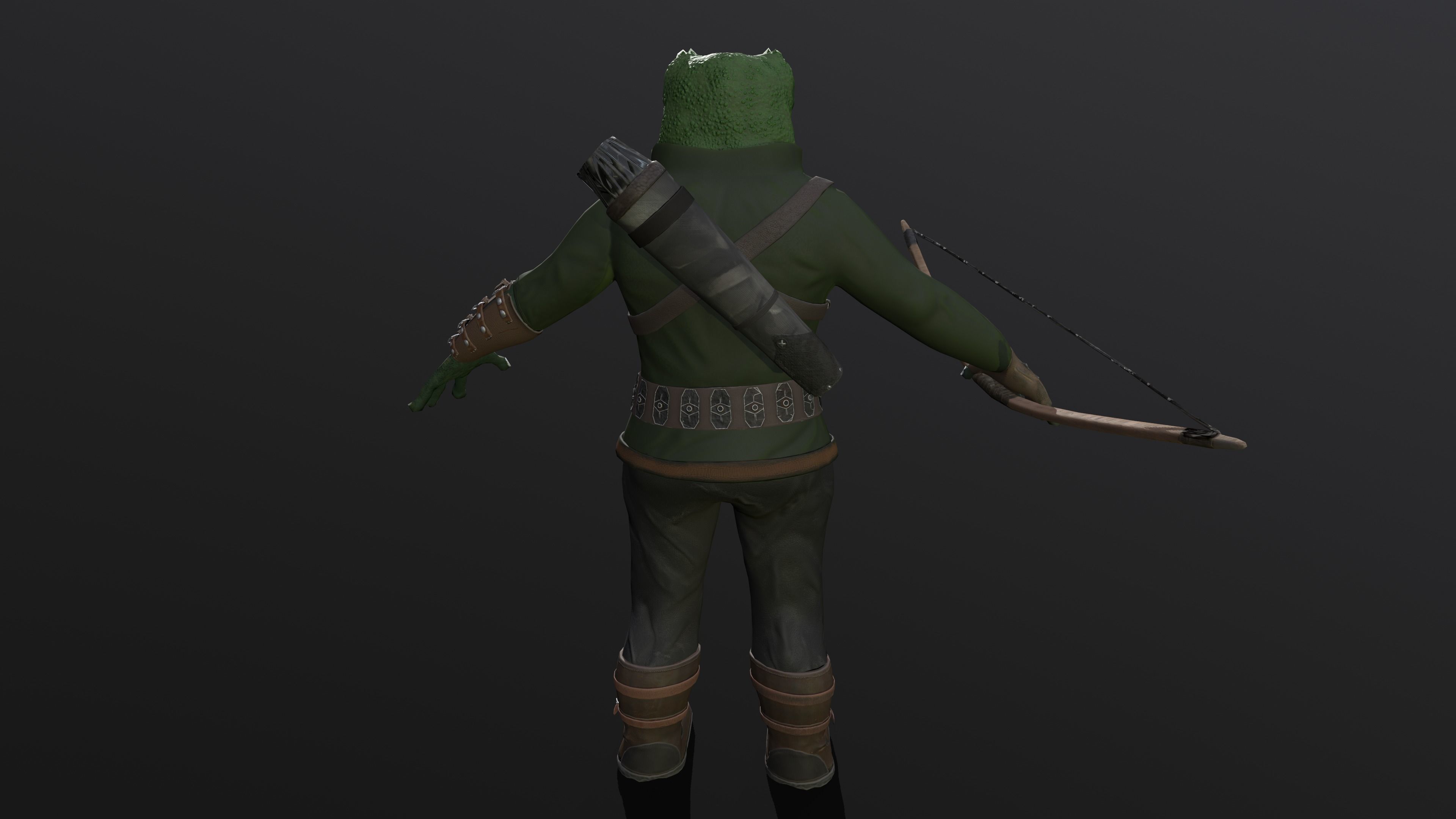 Greng 3D character low poly Low-poly 3D model_4