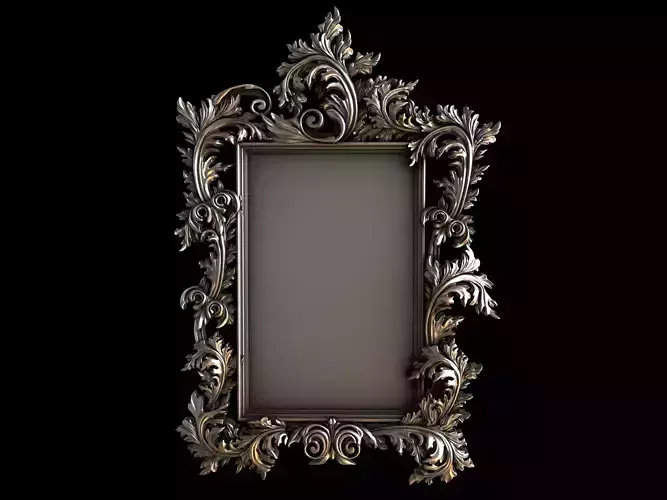 Frame barocco floral 3D print model