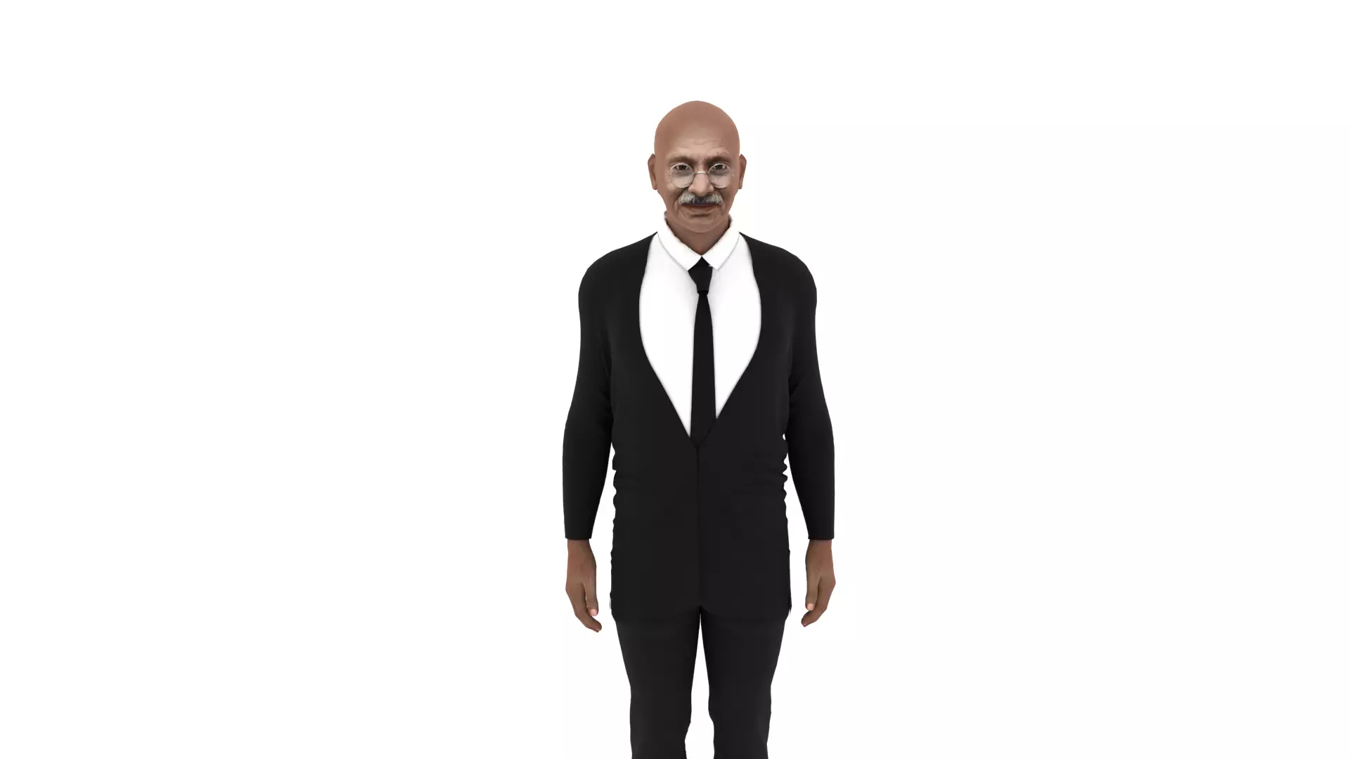 Mahatma Gandhi Low-poly 3D model