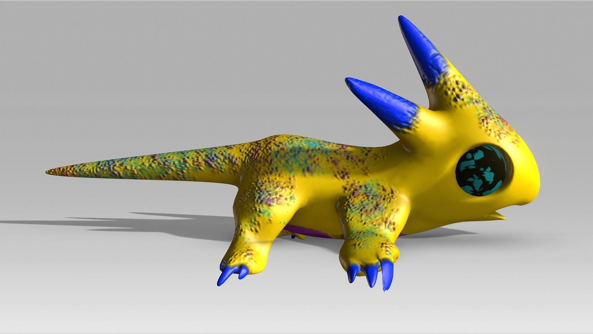 Little Tryellow Low-poly 3D model_1