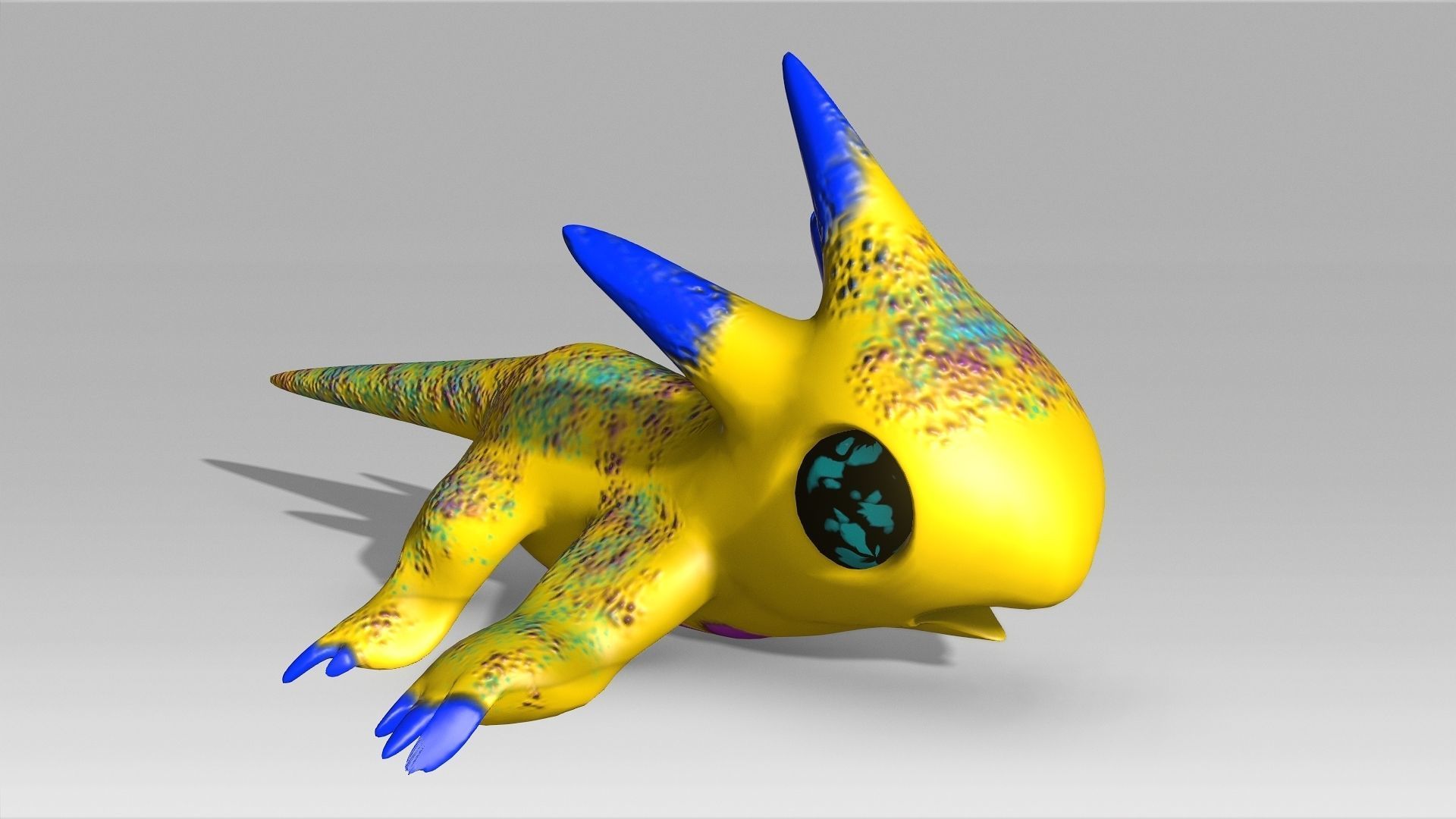 Little Tryellow Low-poly 3D model_4