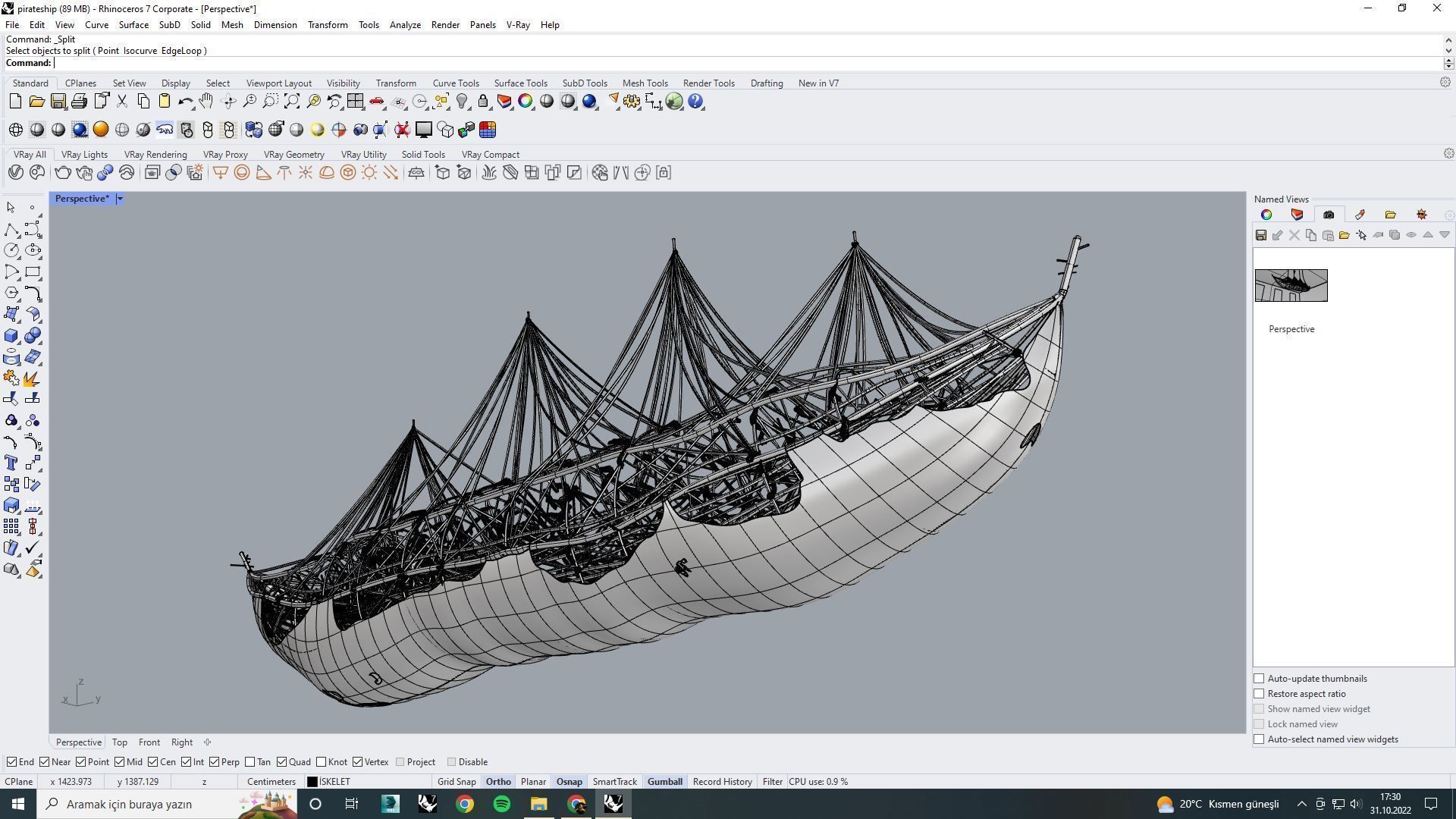 Artistic Pirate Ship 3D model_7