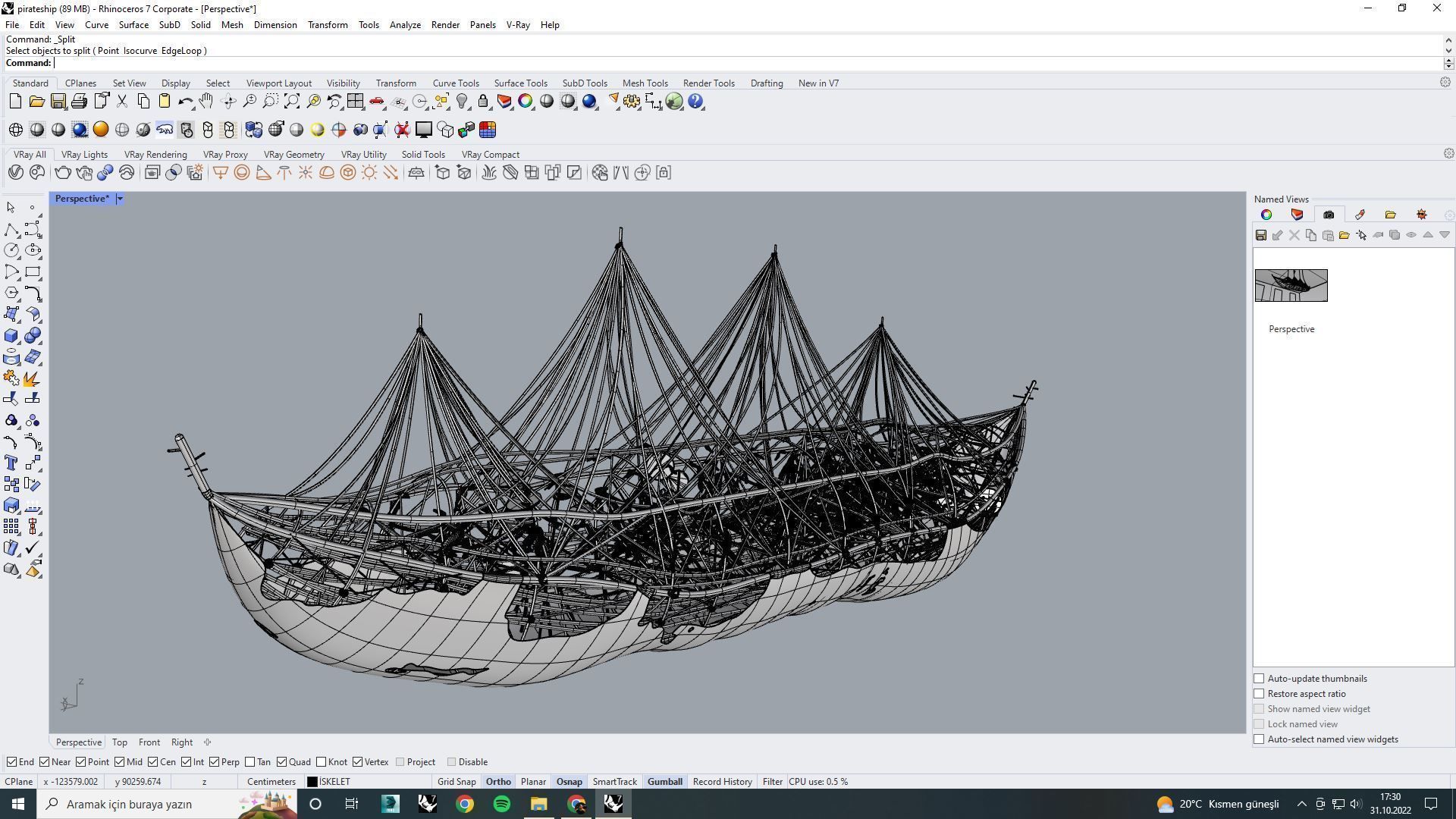 Artistic Pirate Ship 3D model_6
