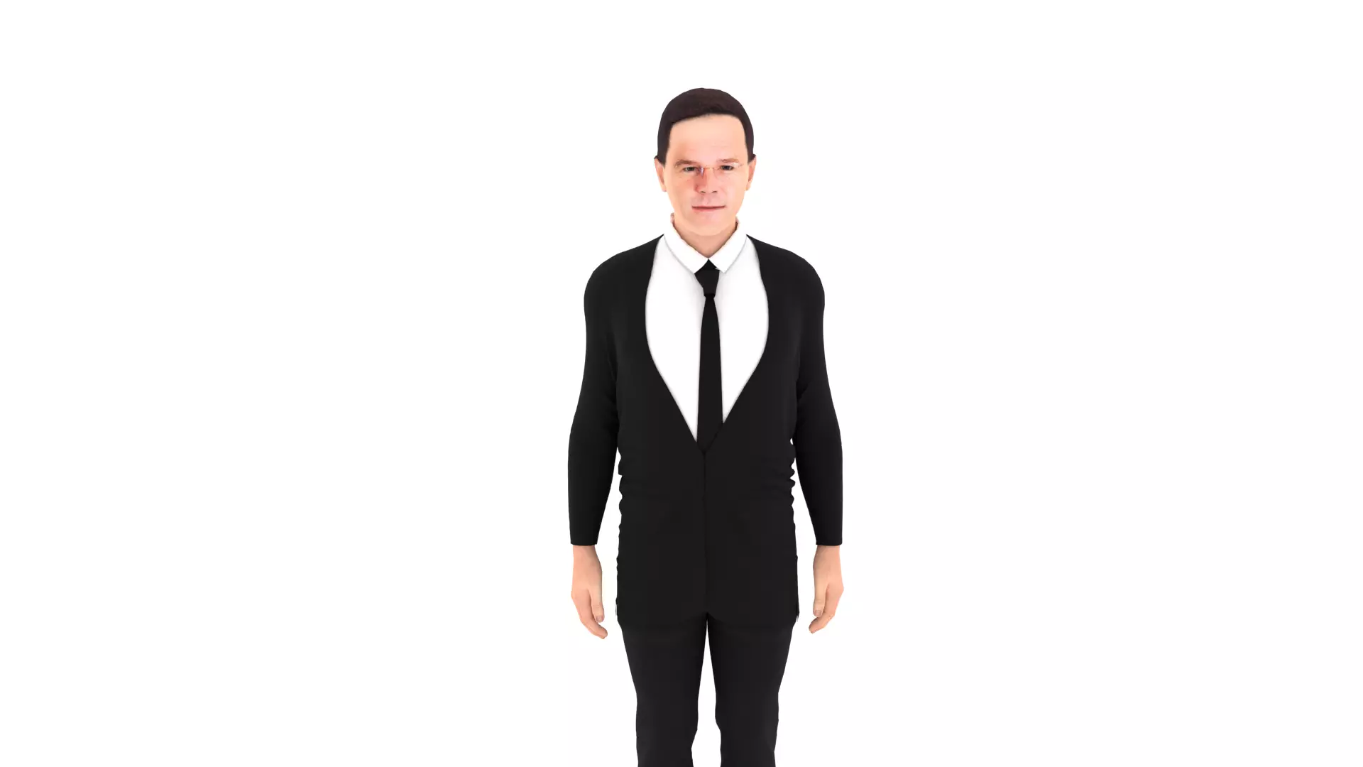 Mark Rutte - Dutch Prime Minister Low-poly 3D model_0