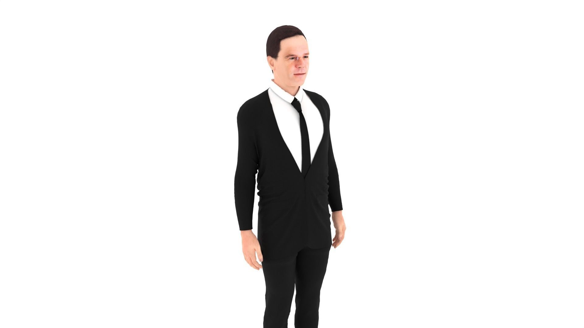 Mark Rutte - Dutch Prime Minister Low-poly 3D model_1