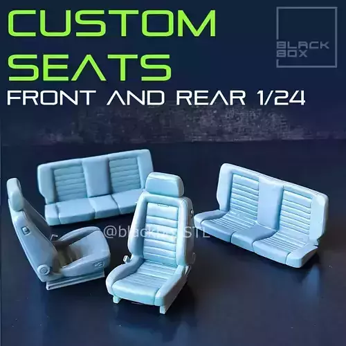 CUSTOM SEATS FRONT AND REAR FOR DIECAST AND MODELKITS 1-24th 3D print model