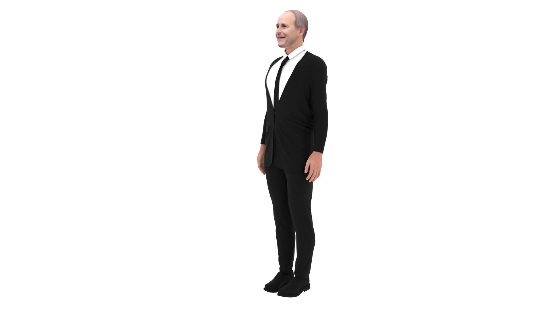 Micheal Martin - Irish Prime Minister Low-poly 3D model_4