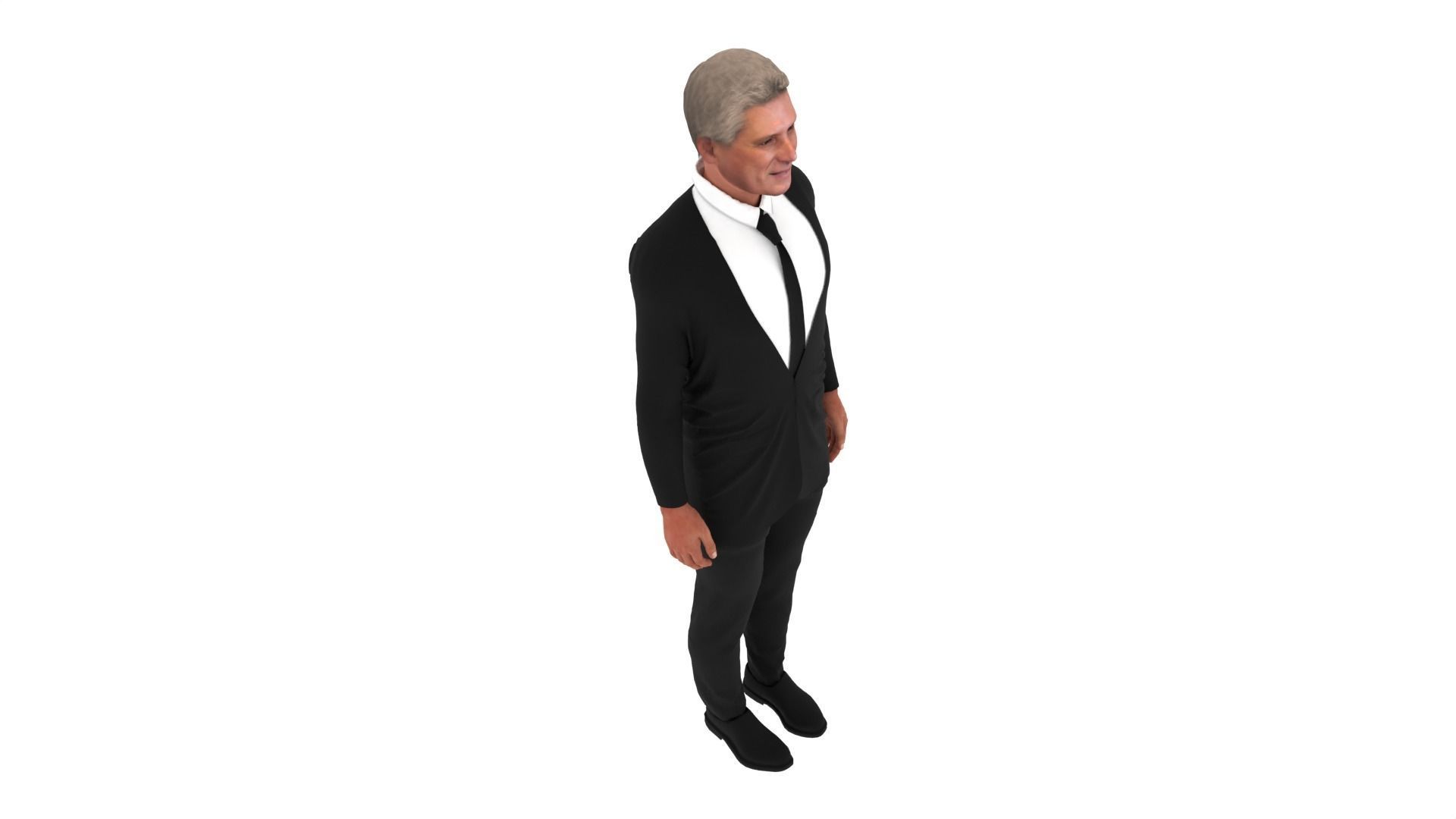 Miguel Diaz Canel - Cuban President Low-poly 3D model_6