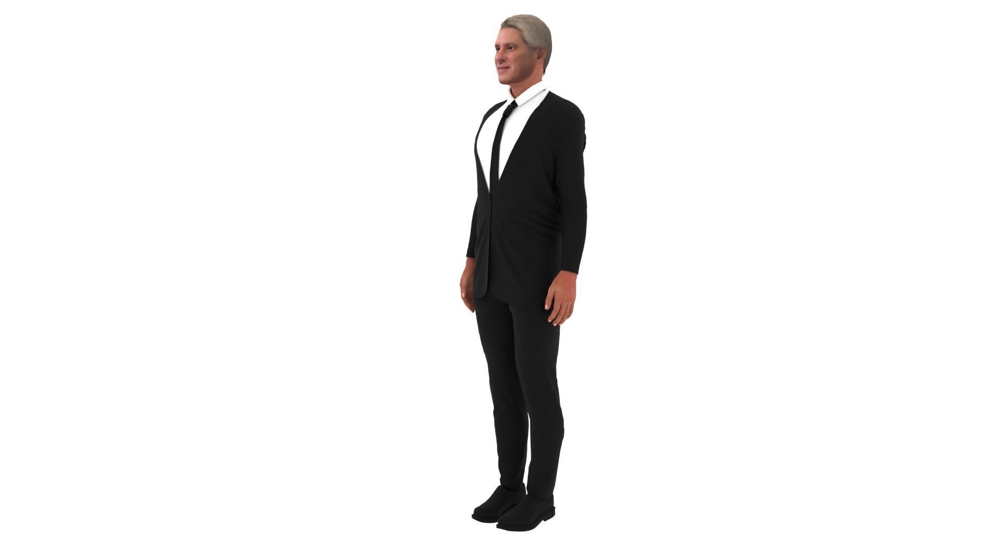 Miguel Diaz Canel - Cuban President Low-poly 3D model_4