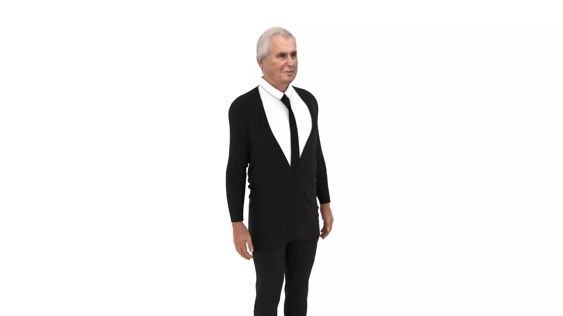 Milos Zeman - President of Czech Republic Low-poly 3D model