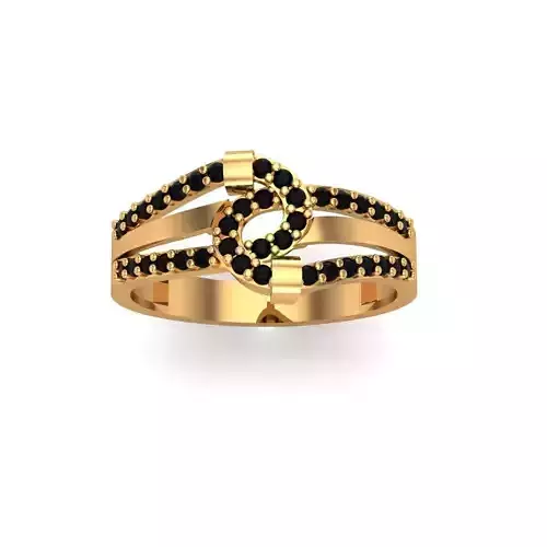 jewelry gold ring with diamonds
