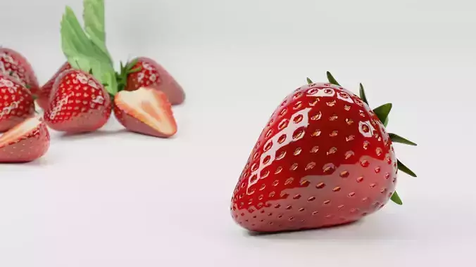strawberry game asset - sliced