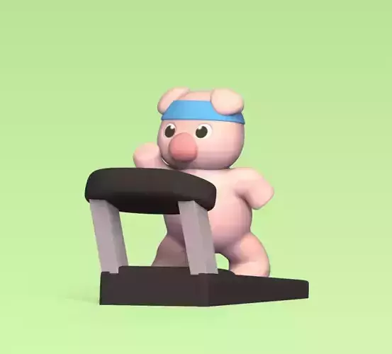 Pig on the Running Machine