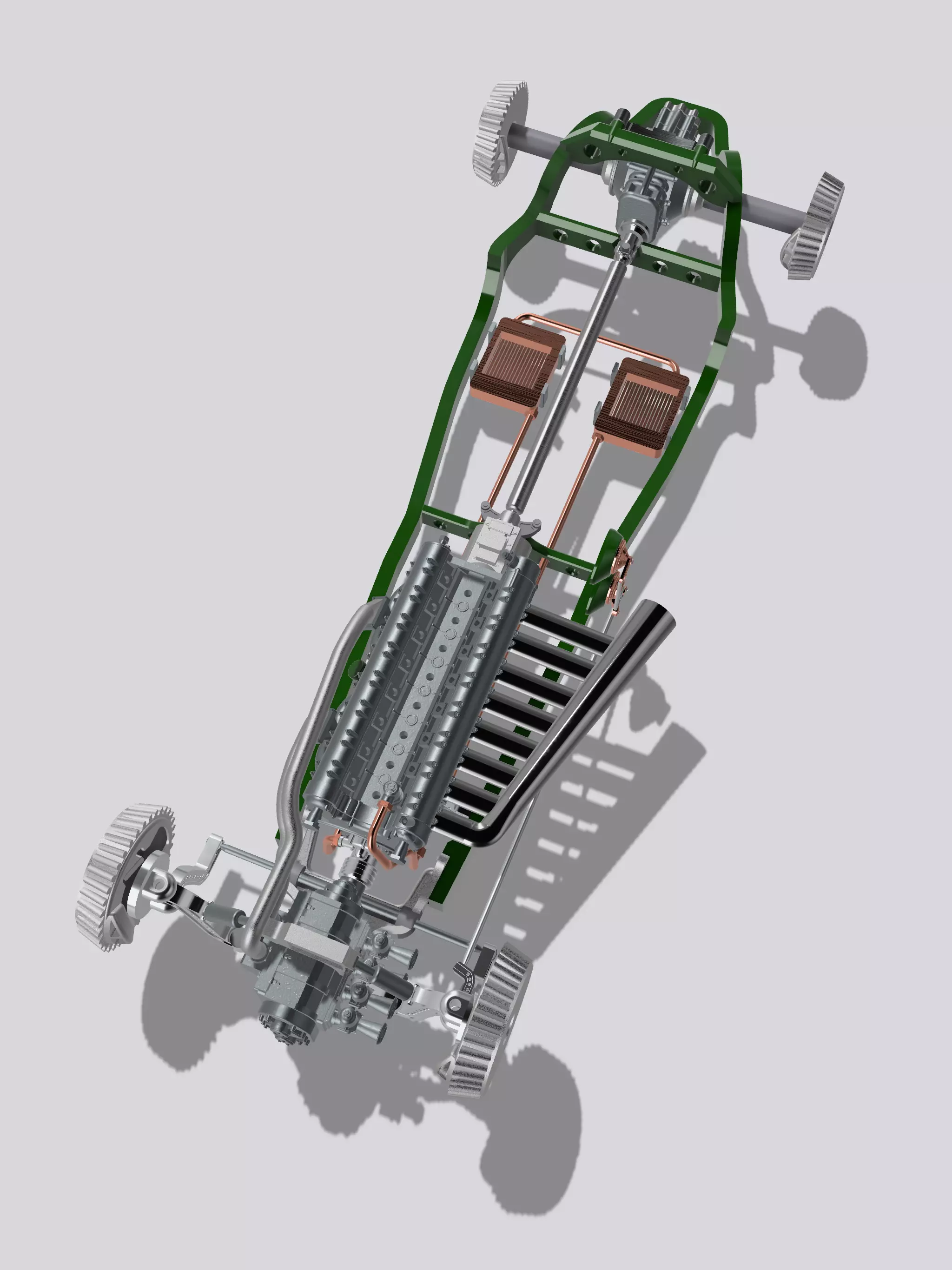 MCS Speedster Blown Straight 8 Engine N Driveline 3D print model_0