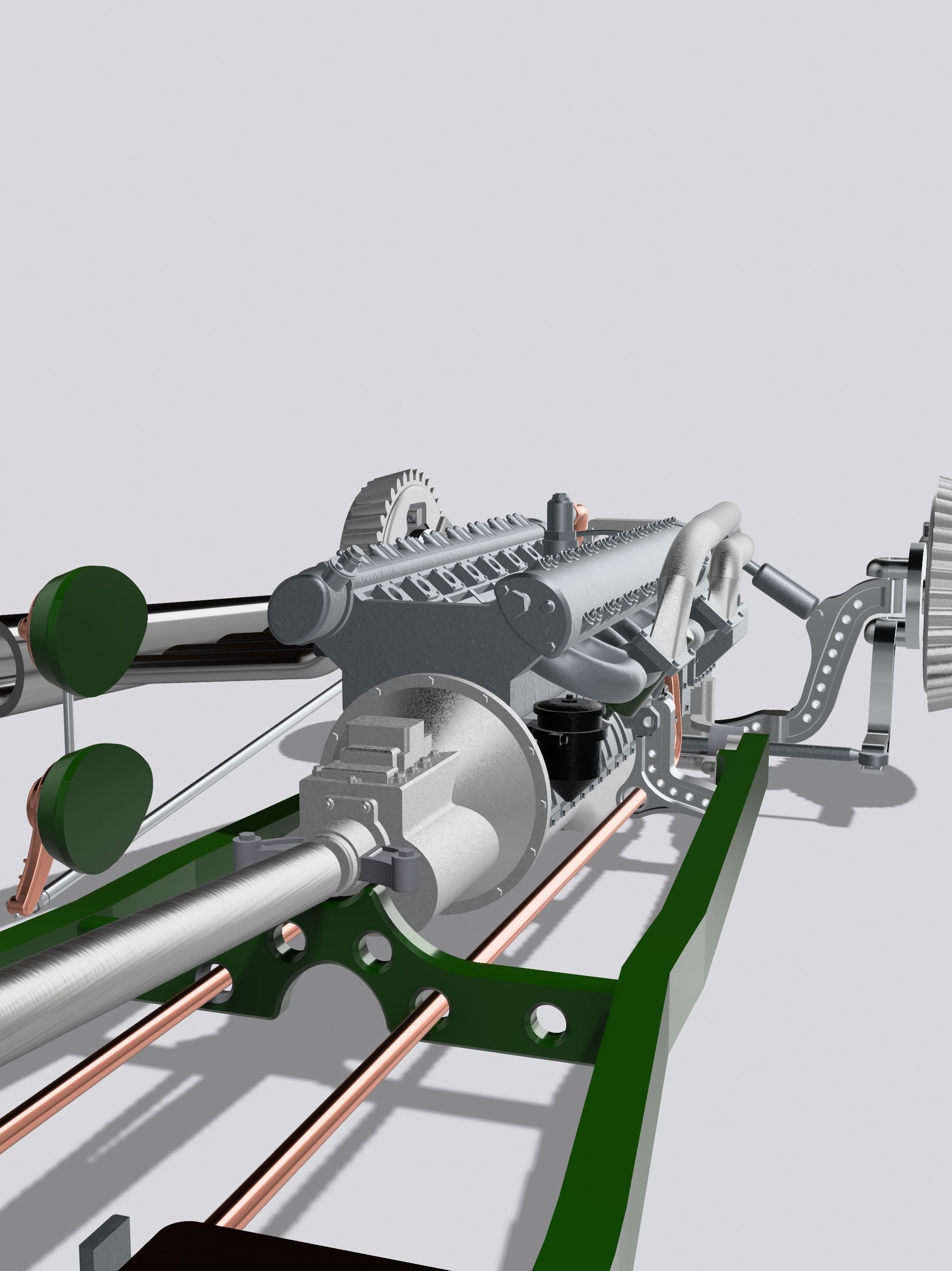 MCS Speedster Blown Straight 8 Engine N Driveline 3D print model_4