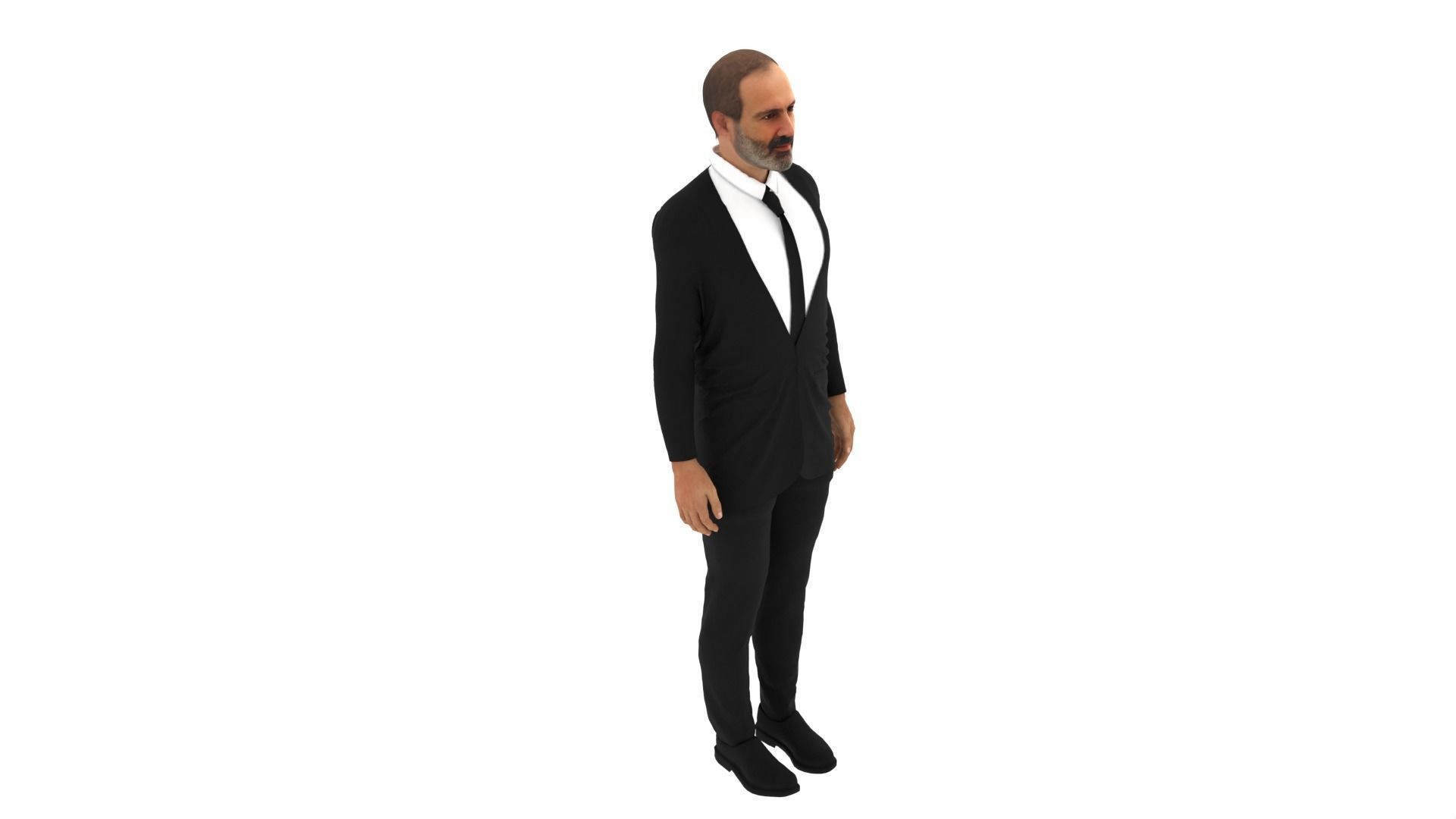 Nikol Pasinyan - Prime Minister of Armenia Low-poly 3D model_3