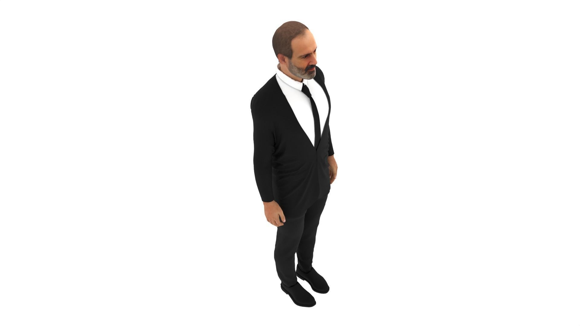 Nikol Pasinyan - Prime Minister of Armenia Low-poly 3D model_6
