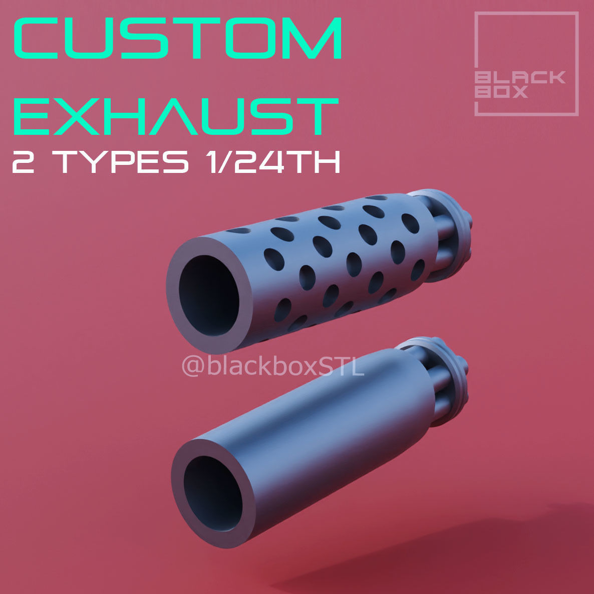 CUSTOM EXHAUST FOR DIECAST AND MODELKITS 1-24th 3D print model_3