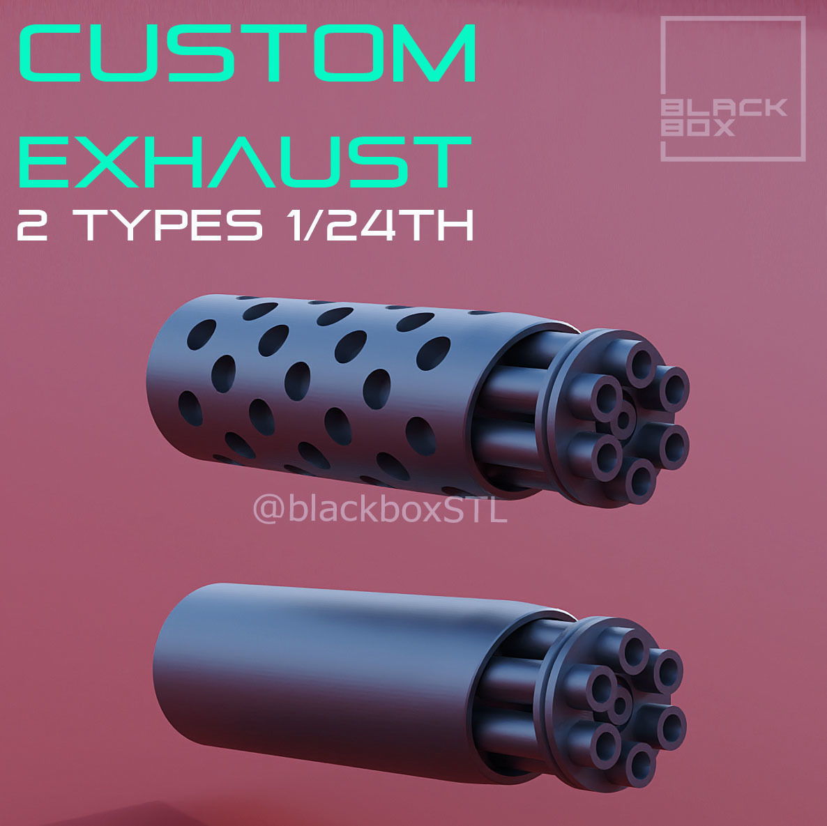 CUSTOM EXHAUST FOR DIECAST AND MODELKITS 1-24th 3D print model_2